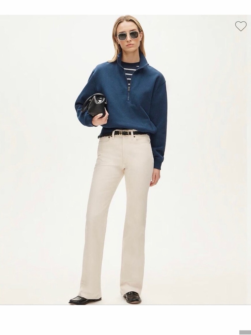 J Crew Women’s Slim Boot Cut High Rise jeans in Ecru - like new